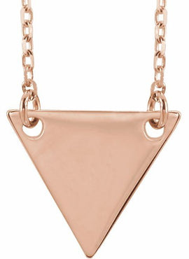 14K White Gold Engravable Geometric 16-18