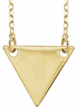 14K White Gold Engravable Geometric 16-18