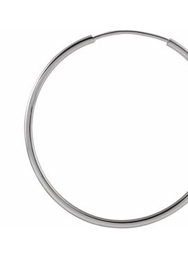 Sterling Silver Flexible Endless Tube 20 mm Hoop Earring