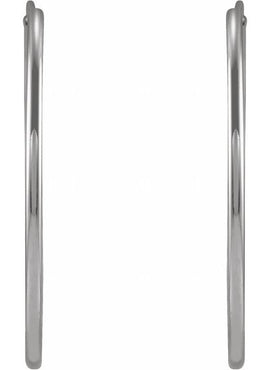 Sterling Silver Flexible Endless Tube 20 mm Hoop Earring