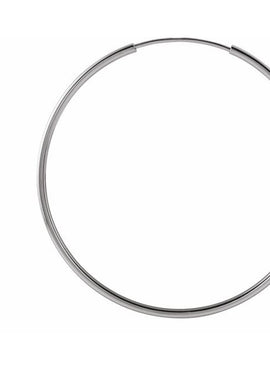 Sterling Silver Flexible Endless Tube 20 mm Hoop Earring