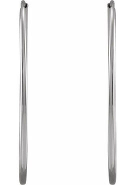 Sterling Silver Flexible Endless Tube 20 mm Hoop Earring