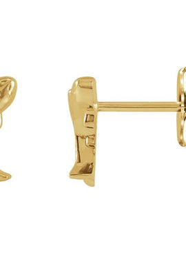 14K Rose Gold Tiny Koi Fish Earrings
