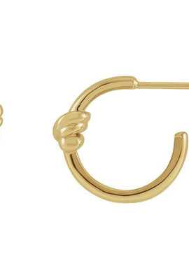 Sterling Silver Knot Hoop Earrings