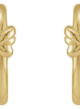 Sterling Silver Knot Hoop Earrings