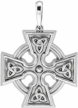 14K Yellow Gold Celtic-Inspired Cross Pendant