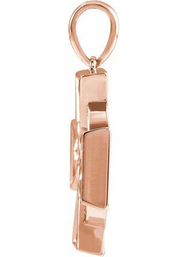14K Yellow Gold Celtic-Inspired Cross Pendant