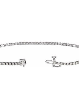 14K Yellow Gold 1 CTW Natural Diamond Line 7 1/4