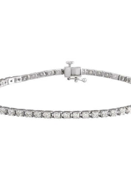 14K Yellow Gold 1 CTW Natural Diamond Line 7 1/4