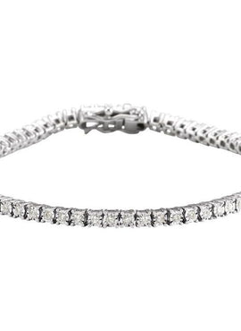 14K White Gold 1 CTW Natural Diamond Illusion-Set Line 7