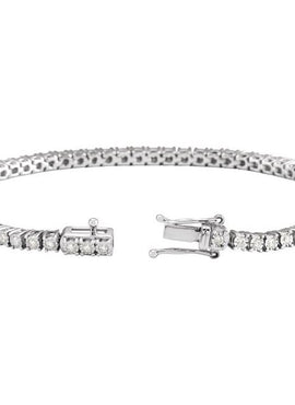 14K White Gold 1 CTW Natural Diamond Illusion-Set Line 7