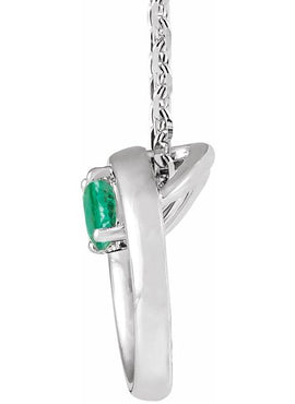 14K White Gold 1/10 CT Natural Diamond Circle 16-18