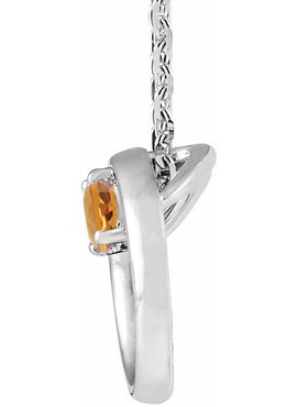 14K White Gold 1/10 CT Natural Diamond Circle 16-18