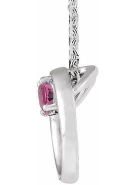 14K White Gold 1/10 CT Natural Diamond Circle 16-18