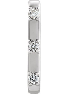 14K Yellow Gold 1/10 CTW Natural Diamond Single Cuff Earring