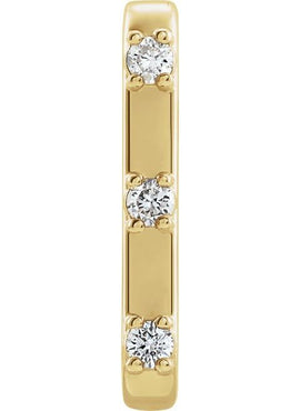14K Yellow Gold 1/10 CTW Natural Diamond Single Cuff Earring