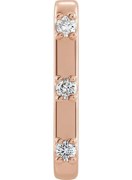 14K Yellow Gold 1/10 CTW Natural Diamond Single Cuff Earring