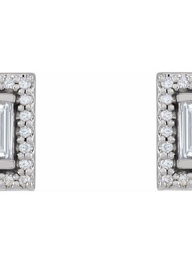 14K Rose Gold 1/5 CTW Natural Diamond Halo-Style Earrings