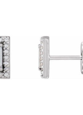 14K Rose Gold 1/5 CTW Natural Diamond Halo-Style Earrings