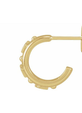 Sterling Silver Rosary Hoop Earrings