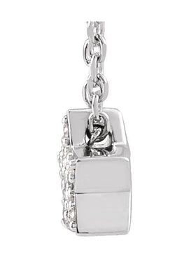 Sterling Silver .04 CTW Natural Diamond Star Pendant