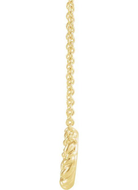 14K White Gold 14.2 mm Rope Circle 18