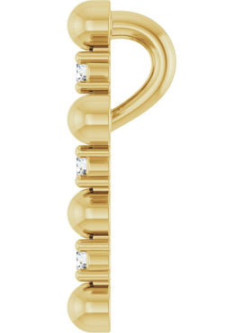 14K Rose Gold .07 CTW Natural Diamond Beaded Cross Pendant