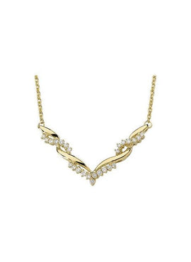 14K Yellow Gold 1/2 CTW Natural Diamond V 18