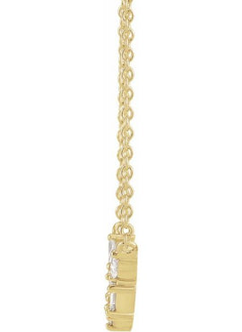 14K Rose Gold 1/6 CTW Natural Diamond V 16