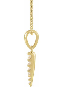 14K Rose Gold 1/10 CTW Natural Diamond Spike 16-18