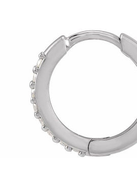 14K Rose Gold 1/8 CTW Natural Diamond Hinged 12.5 mm Hoop Earrings