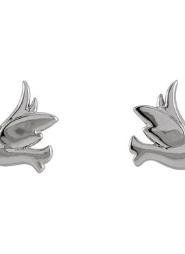 14K Rose Gold Tiny Bird Stud Earrings
