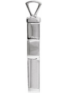 10K White Gold 26x16.5 mm Cross Ash Holder Pendant