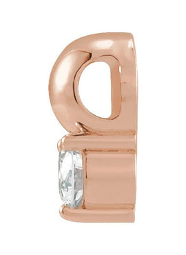 14K Yellow Gold 1/6 CT Natural Diamond Bead Pendant