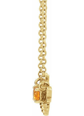 14K Yellow Gold Natural White Sapphire Bee 16