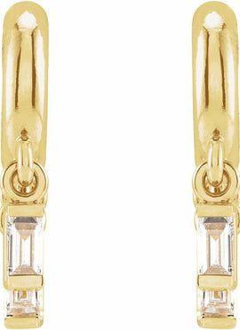 Sterling Silver 1/5 CTW Natural Diamond Fringe Hoop Earrings