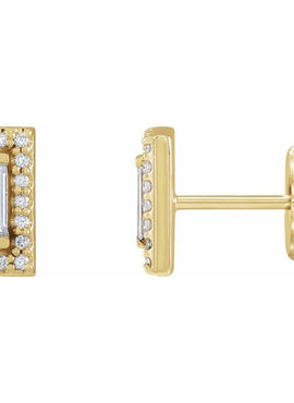 14K Rose Gold 1/5 CTW Natural Diamond Halo-Style Earrings