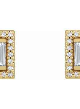14K Rose Gold 1/5 CTW Natural Diamond Halo-Style Earrings