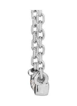 Platinum .07 CTW Natural Diamond French-Set Bar 16