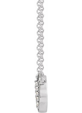 Platinum .03 CTW Natural Diamond Circle 16