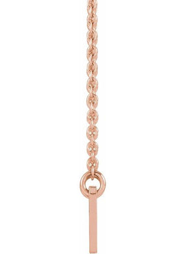 14K White Gold Engravable Half Moon 16-18