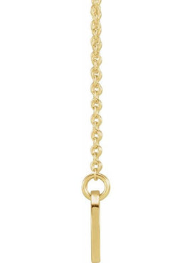 14K White Gold Mother & Daughter Stick Figure Family 18