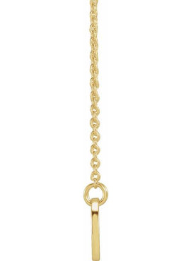14K White Gold Mother & Daughter Stick Figure Family 18