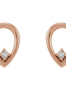 Platinum .03 CTW Natural Diamond Geometric Earrings