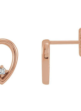 Platinum .03 CTW Natural Diamond Geometric Earrings