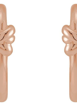 Sterling Silver Knot Hoop Earrings