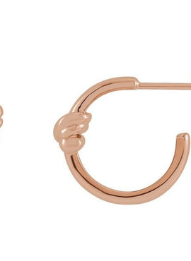 Sterling Silver Knot Hoop Earrings