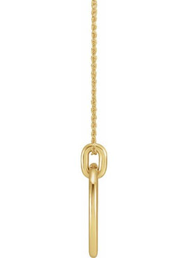 14K White Gold 22.05x18.29 mm Circle Pendant