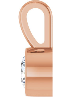 Sterling Silver .06 CT Natural Diamond Bezel-Set Solitaire Pendant