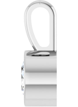 Sterling Silver .06 CT Natural Diamond Bezel-Set Solitaire Pendant